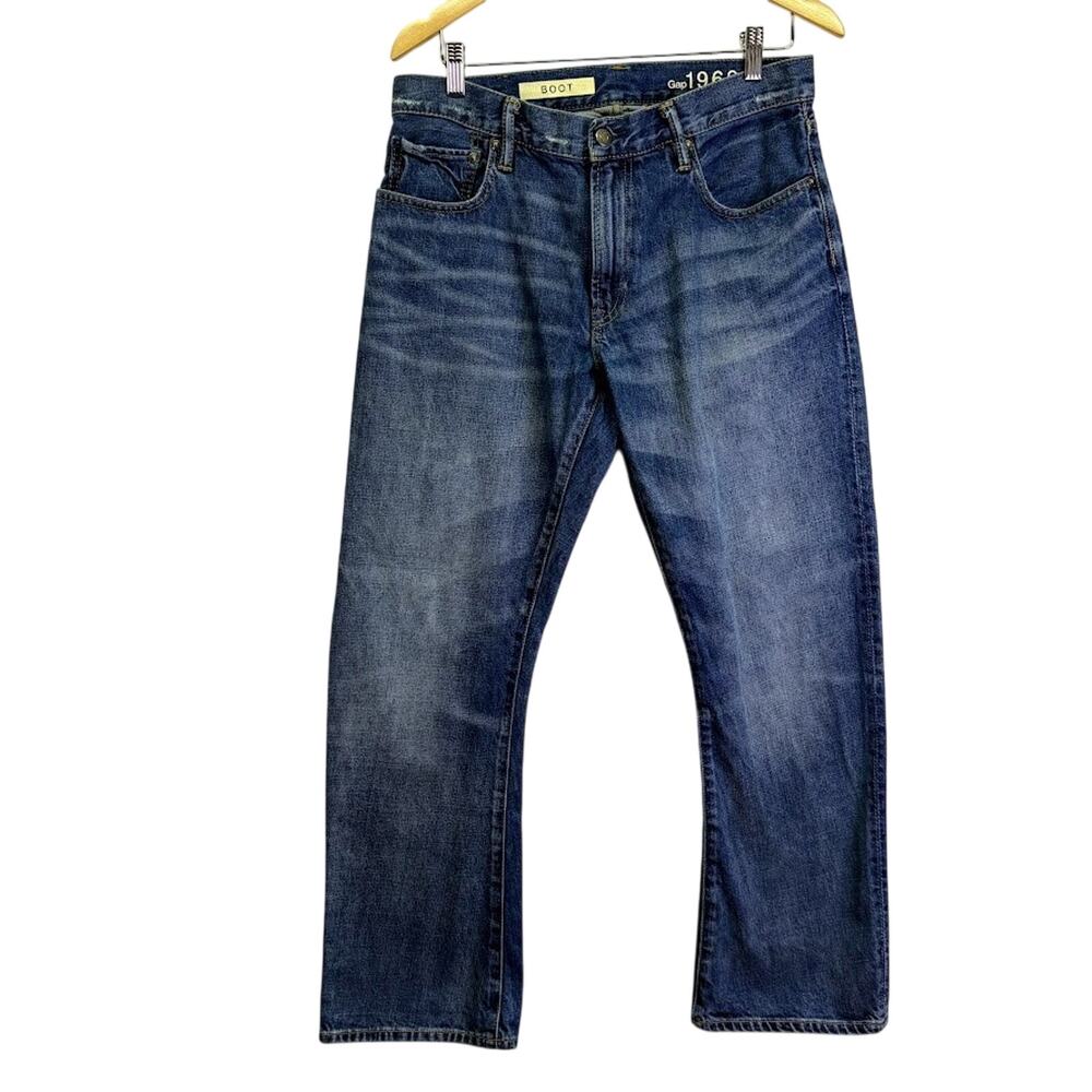 Gap 1969 Distressed Dark Wash Bootcut Jean Men's Size 30x29